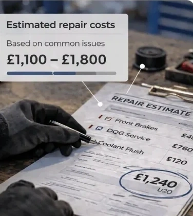 Repair costs section preview